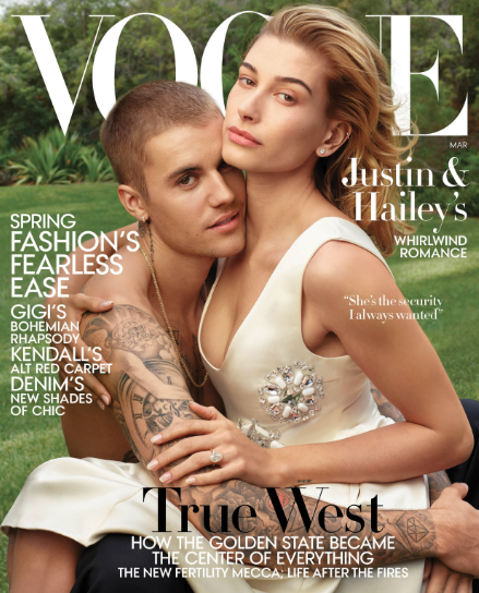 Justin och Hailey Bieber. Foto: Vouge Justin och Hailey Bieber. Foto: Vouge